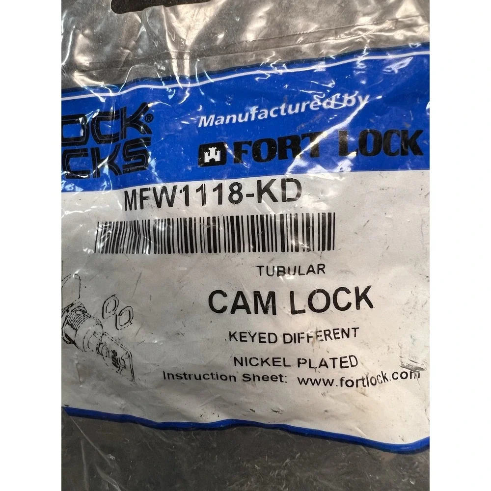 Fort Lock MFW1118 KD Cam Lock High Security Tubular 7Pin Tumbler Keyed Different